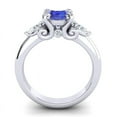 thumbnail image 3 of 2.50 Carat Unique Round Shape Blue Sapphire Gemstone Natural Diamond Ring for Wedding 14K White Gold Size 9.5 by Diamond Capitals, 3 of 8