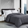thumbnail image 1 of Lilypelle Home Washed Reversible Bamboo Comforter,All Season Alternative Quilted,Comforter Duvet Insert with 8 Corner Tabs ,Hypoallergenic Comforters(Queen,Dark Gray), 1 of 6