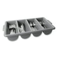 thumbnail image 3 of Cutlery Bin, 4 Compartments, 11.5 x 21.25 x 3.75, Plastic, Gray, 3 of 6