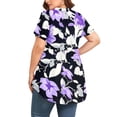 thumbnail image 5 of TARAINYA Plus Size Blouses for Women Button Short Sleeve Shirts Casual V Neck Tunic Tops, 5 of 10