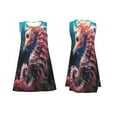 thumbnail image 3 of Salouo Ocean Seahorse for Women's Summer Dresses 2025 Beach Casual U Neck Sleeveless Tank Loose Sundress with Pocket -Large, 3 of 7