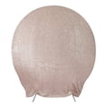 thumbnail image 1 of Shimmer Spandex Arch Cover for Round 7.5 Ft Wedding Arch Stand Fit Backdrop Frame Blush/Rose Gold(Cover Only) for Wedding Ceremony, Event Reception, Birthday Party, Shower Décor, 1 of 3