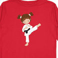 thumbnail image 4 of Inktastic Karate Girl, Cute Girl, Brown Hair, Black Belt Girls Long Sleeve Toddler T-Shirt, 4 of 5