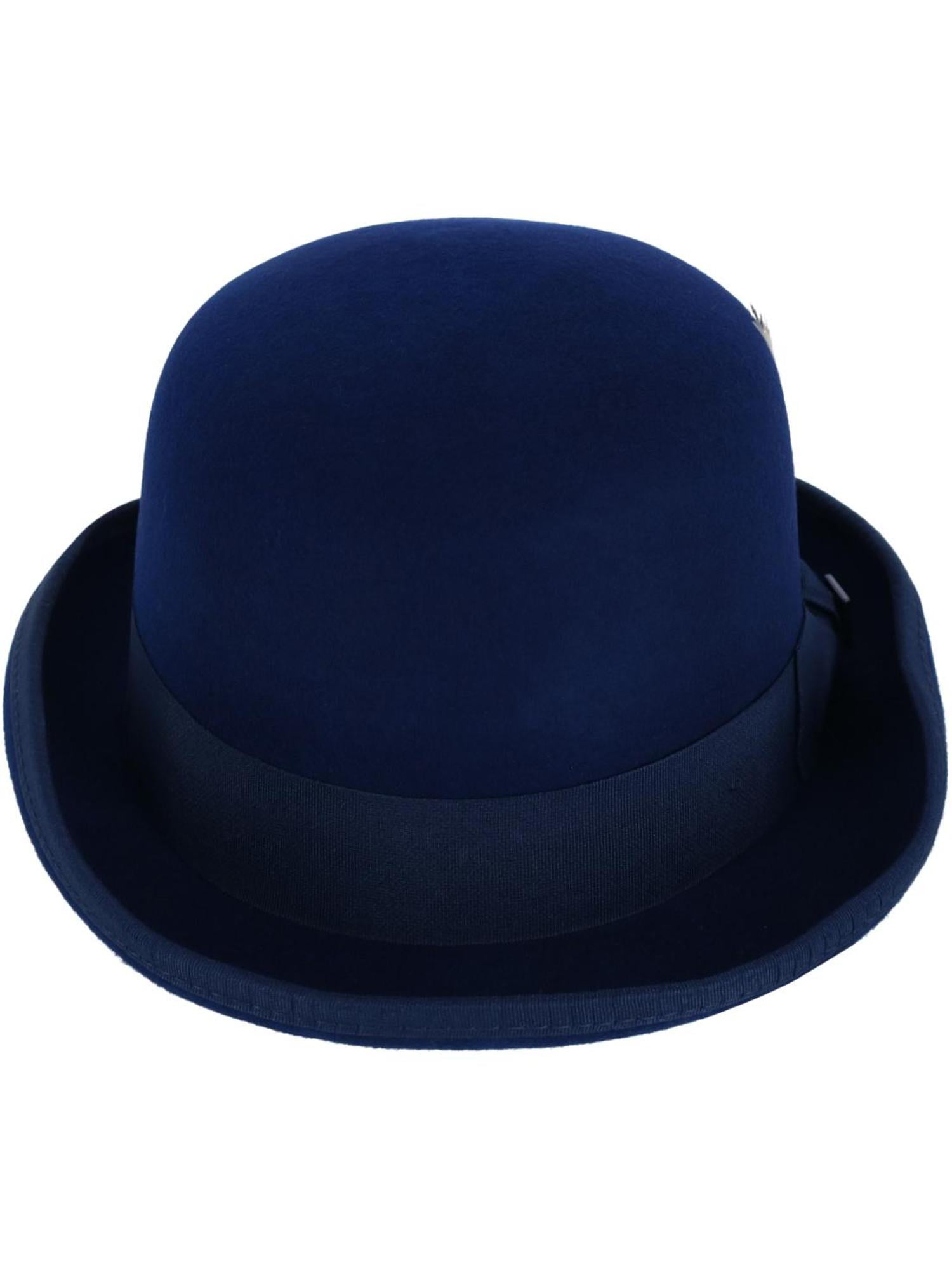 Kenny K  Wool High Derby Hat with Grosgrain Hatband (Men)