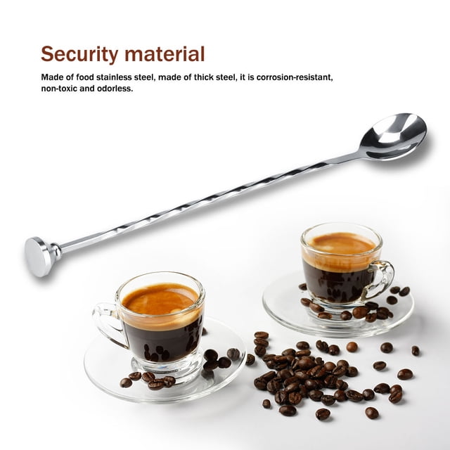 Cuchara de café, mezclador de bebidas de cóctel, cuchara mezcladora de acero inoxidable, cuchara para mezclar bebidas, experiencia incomparable