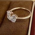 thumbnail image 3 of Cora jewellery Oval and Radiant Cut Toi et Moi Moissanite Engagement Ring For Women, 10K Yellow Gold, 3 of 6