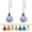 Purple, variant on 2Pcs Crystal Ceiling Fan Pull Chain, Ceiling Fan Pull Chain Extender, Pull Chains for Ceiling Fans and Lights, Light Pull Chain with 21 Inches 3mm Diameter Ball Beaded Chain