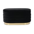 thumbnail image 3 of TOV Furniture Lillian Banc de Rangement Transitionnel en Velours de 16,5 Po H, Noir, 3 of 9