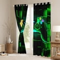 thumbnail image 2 of Castle Fairy Teens Green Gamepads Black Out Curtains,Futuristic Cubes Curtains Pack of 2 (42x63 Each),Galaxy Universe Bedroom Curtains,Lightweight Room Decor, 2 of 6