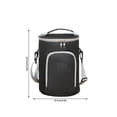 thumbnail image 3 of Insulated Round Bento Lunch Bag for Students with Thick Foam Cooler, Waterproof Lining, 6.4L Capacity for Picnic and Food Storage, 3 of 7