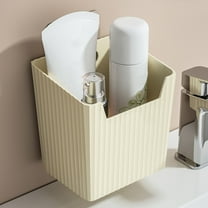 Wall Mounted Washcloth Storage Box, Secondary Wipe Towel Organizer for Bathroom, Cotton Soft Towel Holder with Front Notch, Multifunctional Shelf Storage Bucket for Kitchen