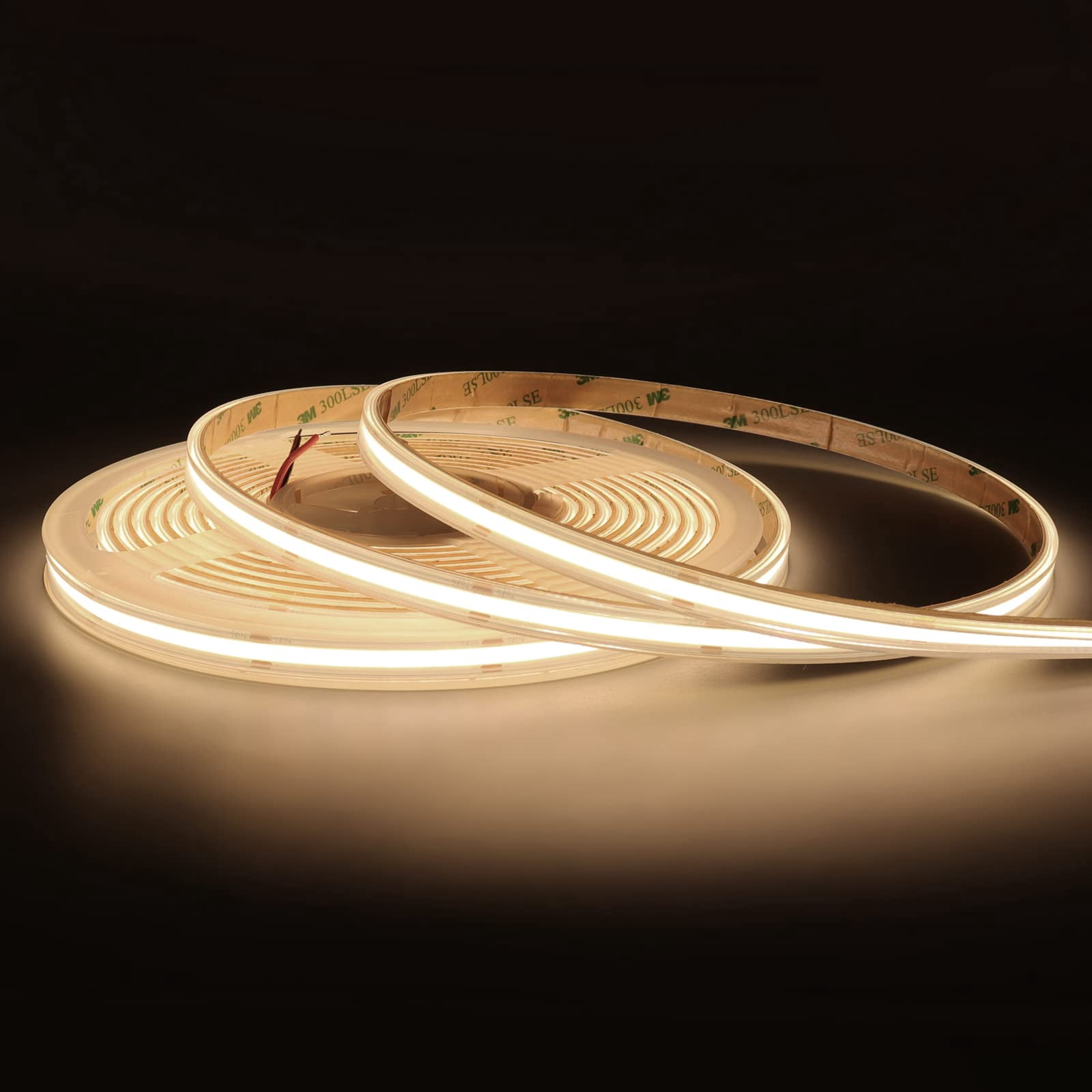 IP68 Waterproof COB LED Strip,16.4FT 12V 4000K 480LEDs/m COB Light Strip for Outdoor Bathroom Swimming Pool Decoration (Without Power Supply)