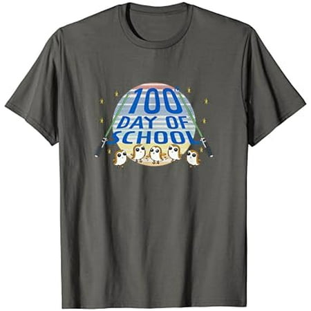 Vintage Classic 100th Day Of School Cute Chibi Porgs Logo T-Shirt S-5XL - Trending Birrthday Tee Gifts Vintage Tee -Birthday Gifts