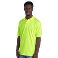 thumbnail image 3 of JERZEES Hi- Vis Dri-Power Polo Shart, 50/50 cotton/poly Safety Green jersey Mans' Polo Size-XL, 3 of 4