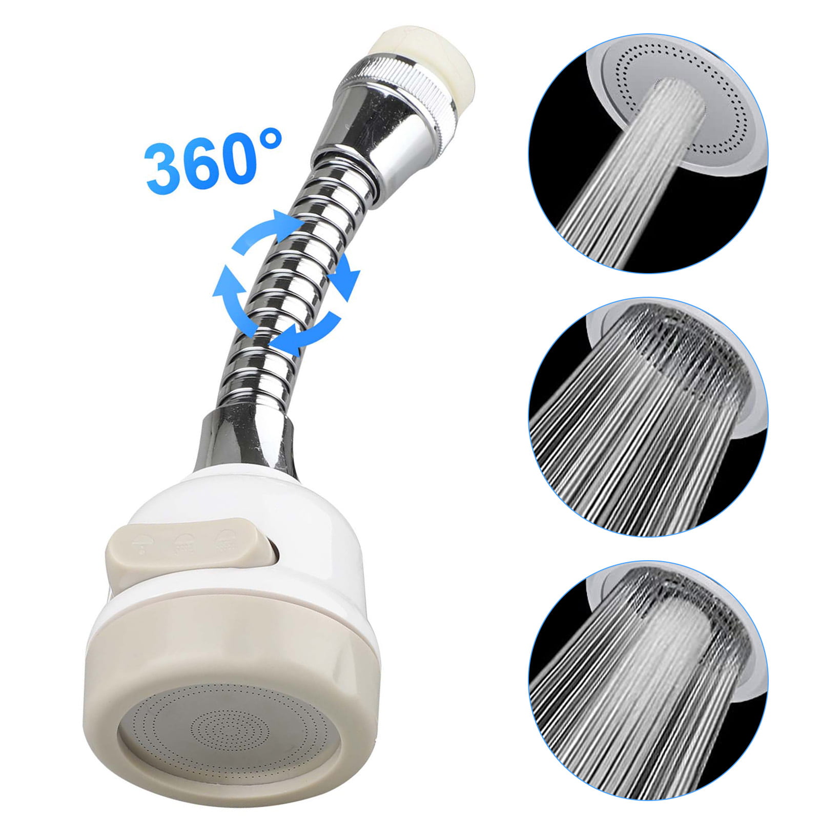 360° Moveable Kitchen Tap Head Rotate Faucet Nozzle Booster Shower Water Saver 