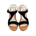 thumbnail image 3 of Sandalias de cuña Zapatos romanos para mujer Zapatos de boca de pez de tacón alto de gamuza Wmkox8yii  sa1502, 3 of 6