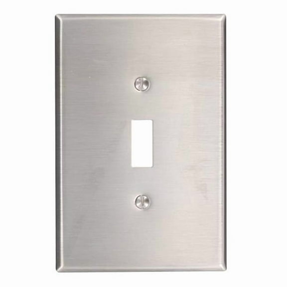 5.25 x 3.5 in. Oversized Stainless Steel Single-Gang 1-Toggle Wall Plate
