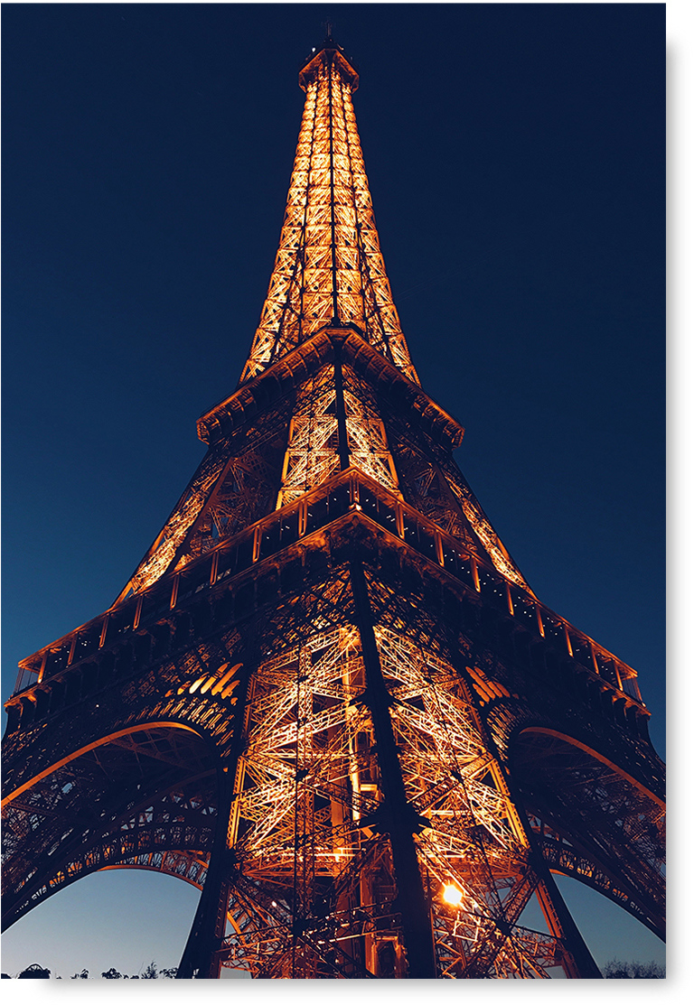 Awkward Styles Eiffel Tower Unframed Poster Paris City View Printed Artwork Housewarming Decor Gifts Ideas Printed Photo Pictures Paris Printed Poster Art Eiffel Tower Poster Decor Paris Night View - image 1 of 3