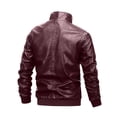 thumbnail image 4 of Chaqueta de piel y forro polar para hombre, chaqueta de moto, chaqueta de piel cálida Pompotops oipoqjl13526, 4 of 8