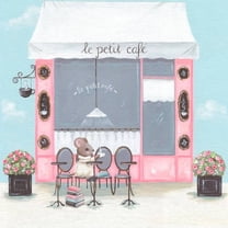 oopsy daisy - little petite cafe canvas wall art 10x10, kris langenberg