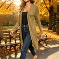 thumbnail image 6 of Plebaso Womens Long Cardigan Casual Open Front Long Sleeve Loose Lightweight Jacket Outwear with Pockets, 6 of 7
