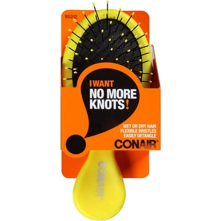 Conair I Want No More Knots! Knot-Free Hair Brush (color may (Best Brush For Knotty Hair)