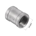 thumbnail image 2 of Uxcell 3/4 NPT Female Thread Straight Pipe Fitting Connector 304 Stainless Steel, 2 of 5