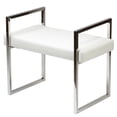 thumbnail image 2 of Cortesi Home Anna Contemporary Leatherette Bench, White, 2 of 3
