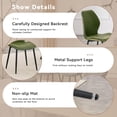 thumbnail image 6 of Dining Chairs Set of 4 Olive Green PU Leather Metal Black 33.3" for Kitchen, 6 of 8