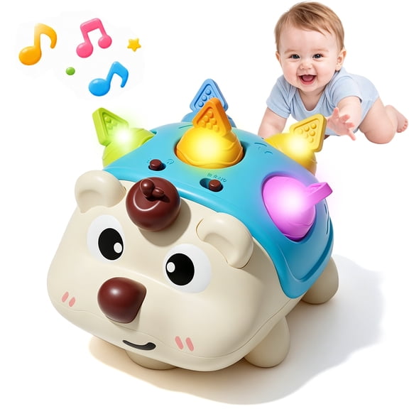 Sytle-Carry Toddler Toys, Musical Crawling Infant Toys, Early Learning Educational Toy with Light & Sound, Christmas Birthday Gifts for Baby Boy Girl