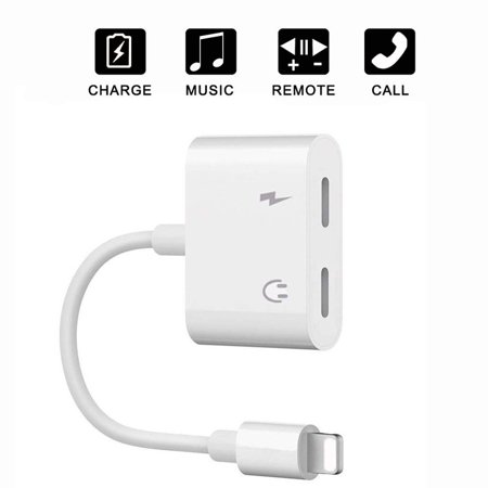 2 In 1 Headphone Adapter Audio And Charge Adapter For Compatible With Iphone Xr Xs X 8 8 Plus 7 7 Plus