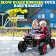 thumbnail image 6 of UBesGoo 24V Ride On Car UTV, 2WD/4WD 2 Seater Kid Electric Power Wheels with Remote Control, LED Lights, Spring Suspension, Music, Pink, 6 of 10