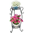 thumbnail image 1 of Outsunny 2-Tier Flower Pot Stand, Freestanding Plant Display Rack Indoor Outdoor, Metal Plant Stand, Easy to Clean, For Porch, Patio, Backyard or Living Rooms, 1 of 10