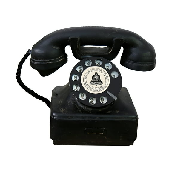 LAMIRO Rotary Dialing Telephone Statue Antique Corded Telephone for Cafe Desk Hotel