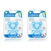 Dr. Browns Pacifiers, Silicone, Same Shape As Bottle Nipple, 0M+, Blue, 2 Count (Pack of 2) + Makeup Blender Sponge