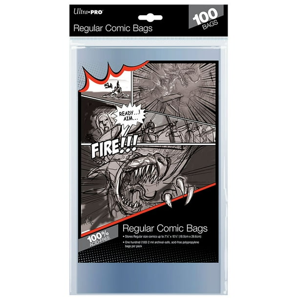 Ultra Pro Regular Size Comic Book Storage Bags 100 Bags