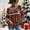 A05-Brown, variant on Velvet Blouses for Women Crew Neck Long Sleeve Party Ruffle Elegant Tops Fall Winter