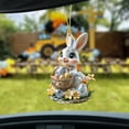 thumbnail image 1 of WHEANG Home Decor Easter Adorable Wreath 2D Flat Acrylic Pendant, 1 of 4