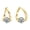 Gold, variant on Silver‑Tone Teardrop Huggie Hoop Earrings for Women, Round Brilliant‑Cut Cubic Zirconia Drop Hoop Earrings, Minimalist Click‑Top Dainty Jewelry Gift