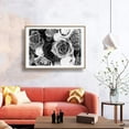 thumbnail image 3 of IDEA4WALL Framed Canvas Wall Art for Living Room, Bedroom Grey Rose Flowers Canvas Prints for Modern Home Decoration Ready to Hang, 3 of 4