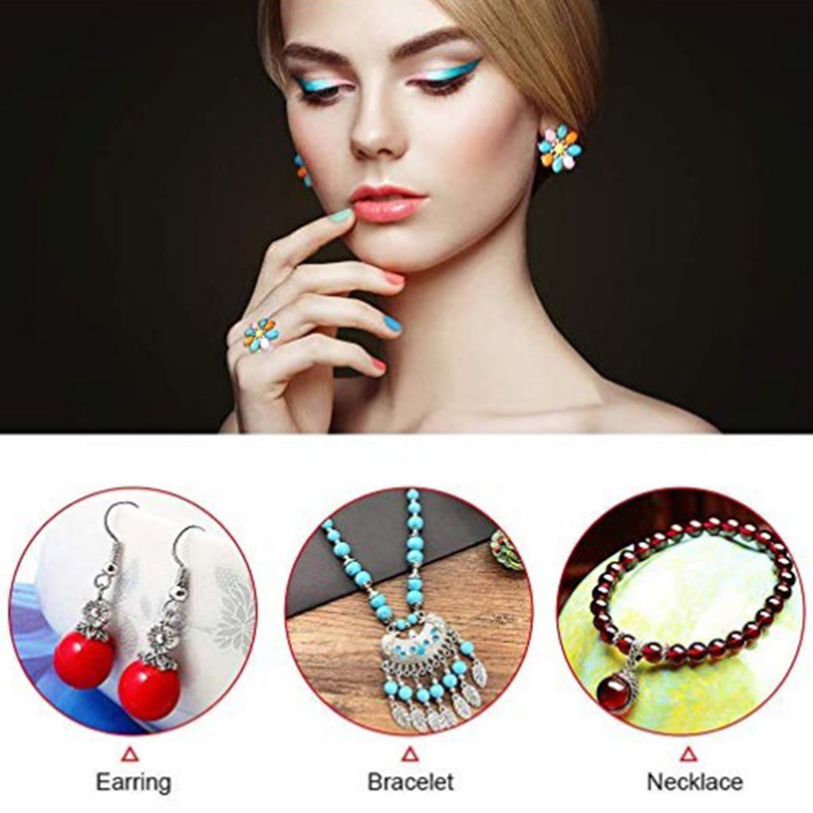 Jewelry Making Supplies DIY Kit with Beads Charms Findings Jewellery Pliers Wire