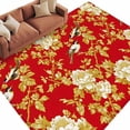 thumbnail image 2 of 6'x9' Area Rugs, Yellow Red Flowers Indoor Outdoor Area Rug for Living Room Bedroom, Luxury Spring Floral Birds Washable Bathroom Rugs Kitchen Floor Carpet Mats Home Decor Aesthetic, 2 of 8