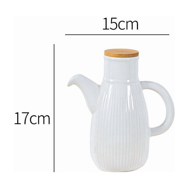 Elegante botella de aceite de cerámica for cocinar y condimentar, perfecta for aceite de oliva, salsa de soja y vinagre.