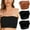 Brown, variant on Abomasnow 3 Pack Strapless Bras for Women Plus Size 4-Way Stretchy Tube Top Bra Seamless Wireless Bandeau Bra No Underwire, Breathable Comfort Padded Bralettes for Everyday Wear