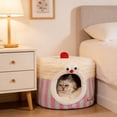 thumbnail image 1 of Cama cueva para gatos con cojín extraíble, forma semicerrada, cueva para gatos y tienda de campaña para mascotas, lugar cómodo para dormir para perros SG, 1 of 8