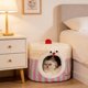 thumbnail image 1 of Cama cueva para gatos con cojín extraíble, forma semicerrada, cueva para gatos y tienda de campaña para mascotas, lugar cómodo para dormir para perros SG, 1 of 8