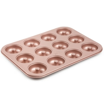 Thyme & Table Non-Stick Donut Pan, 14 Inch, Rose Gold