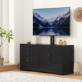 thumbnail image 4 of QinaQin Tv Stand with Wall Mount, a 47.2-Inch Modern Entertainment Center, a 6-Drawer Rattan Dressing Table for Tvs From 32 To 85 Inches, and a Media Console Table with Storage Space, 4 of 8