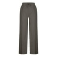 thumbnail image 5 of gakvbuo Cotton Linen Pants For Women Casual Drawstring Elastic Waist Long Pants Straigh Wide Leg Pants Trousers Solid Color Slacks Womens Sweatpants, 5 of 8