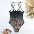 thumbnail image 6 of QUNYINEY 2 Piece Women Swimsuit Leopard Print with Cover-Ups Tummy Control Bathing Suits Chiffon V Neck Modest Swimsuit Sets, 6 of 9